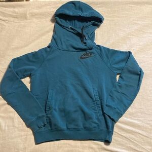 Nike Hoodie Turquoise Oversized Hood Size Small